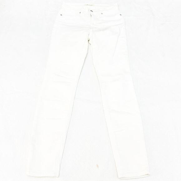 Madewell 9" High-Rise Skinny Denim Jeans White Pants Size 26 - Picture 2 of 8